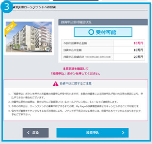 3.投資申込内容の確認